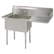Bk Resources 29.8125 in W x 44.5 in L x Free Standing, Stainless Steel, One Compartment Sink BKS-1-1824-14-24R